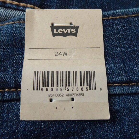 Levi's 314 Shaping Straight Jeans Women's Plus Size 24W Blue Stretch Denim - Picture 9 of 12